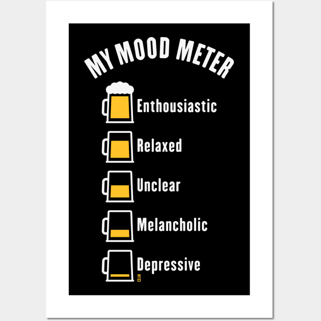 My Mood Meter (Beer Drinker / V1 / NEG) Wall Art by MrFaulbaum